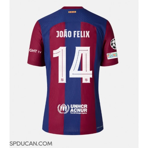 Muški Nogometni Dres Barcelona Joao Felix #14 Domaci 2023-24 Kratak Rukav